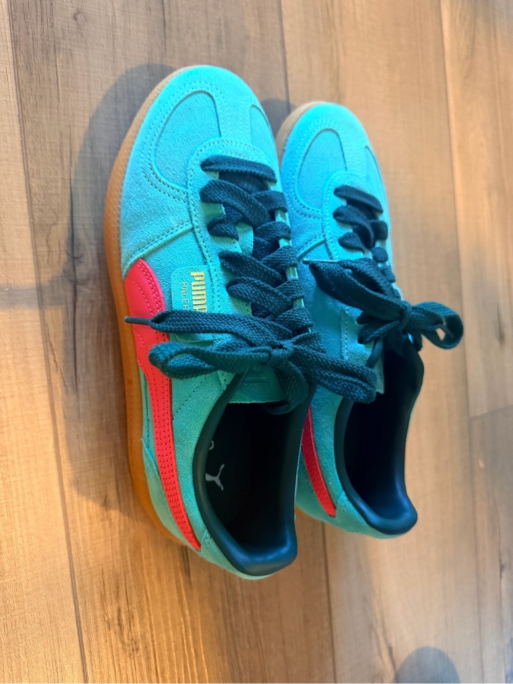 Puma Women’s Turquoise & Coral Suede Sneakers